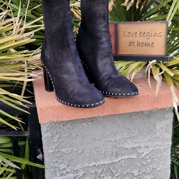 Rag and Bone black suede studded boots - Picture 9 of 12